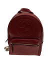 【中古】GUCCI◆インターロッキングG/チェーンショルダー/リュック/レザー/RED/536192//【バッグ】(4)