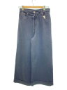 【中古】MM6◆5ポケットトラウザーズ/ワイドデニムパンツ/25/BLK/S52LA0239【レディースウェア】