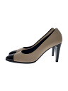 【中古】CHANEL◆パンプス/37/BEG/レザー【シューズ】(4)