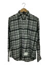 【中古】THOM BROWNE. NEW YORK◆THOM BROWNE. NEW YORK/ネルシャツ/2/コットン/GRY//ボタンダウン【メンズウェア】(4)