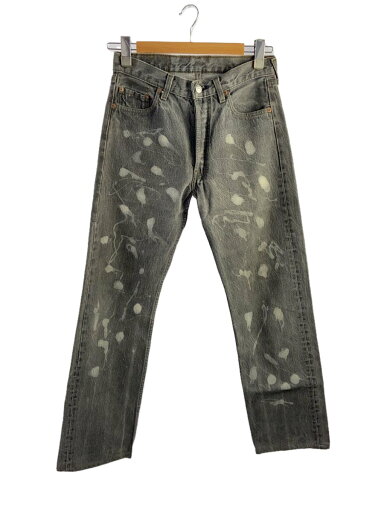 【中古】Levi’s◆501/先染め/USA製/ボタン裏524/ペイント/W30実寸L30/デニム/グレー【メンズウェア】 【中古】Levi’s◆501/先染め/USA製/ボタン裏524/ペイント/W30実寸L30/デニム/グレー【メンズウェア】