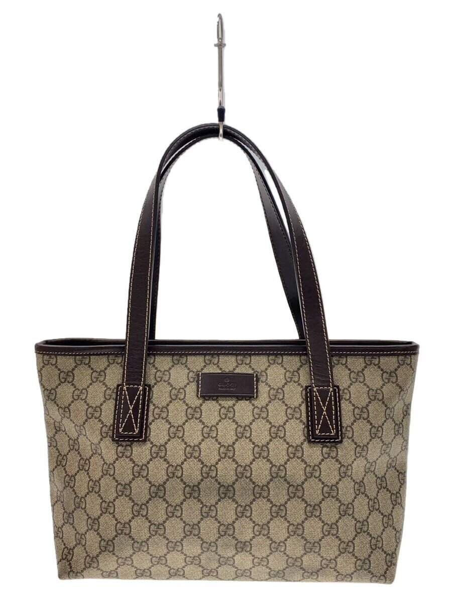 GUCCI - 【中古】GUCCI◆トートバッグ_GGプラス/PVC/BRW/211138【バッグ】