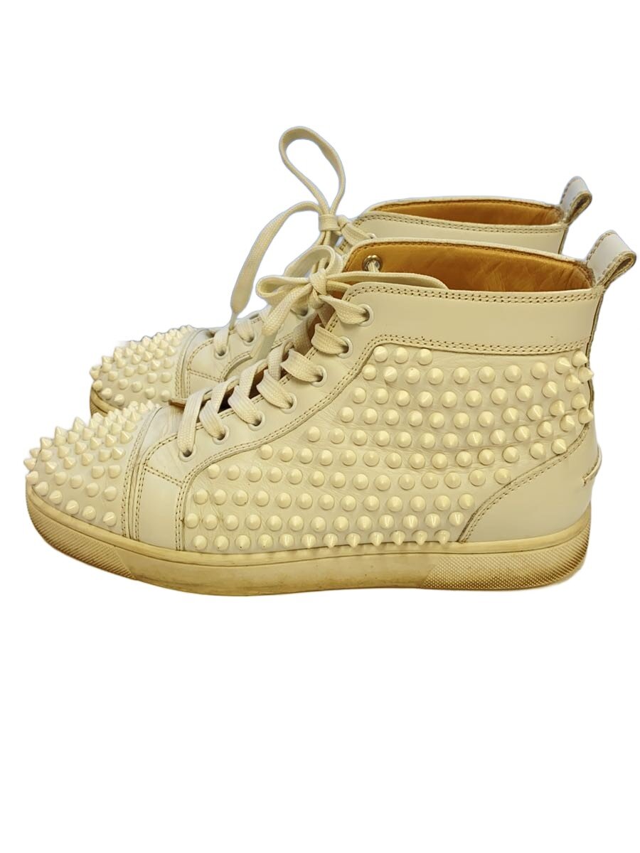 【中古】Christian Louboutin◆LOUIS FLAT/ハイカットスニーカー/40/WHT/1101083【シューズ】