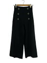 【中古】RAY BEAMS◆ワイドパンツ/1/ポリエステル/BLK/6123A-0064/RBS/マリンワイドパンツ【レディースウェア】