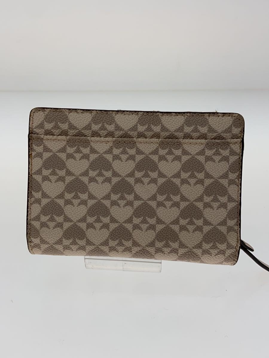 【中古】kate spade new york◆2つ折り財布/--/PNK/総柄/レディース/ピンクベージュ...