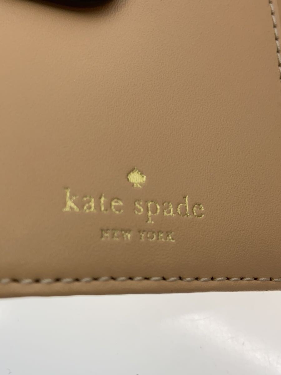 【中古】kate spade new york◆2つ折り財布/--/PNK/総柄/レディース/ピンクベージュ...