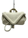 【中古】BOTTEGA VENETA◆ウエストバッグ/リネン/BEG【バッグ】