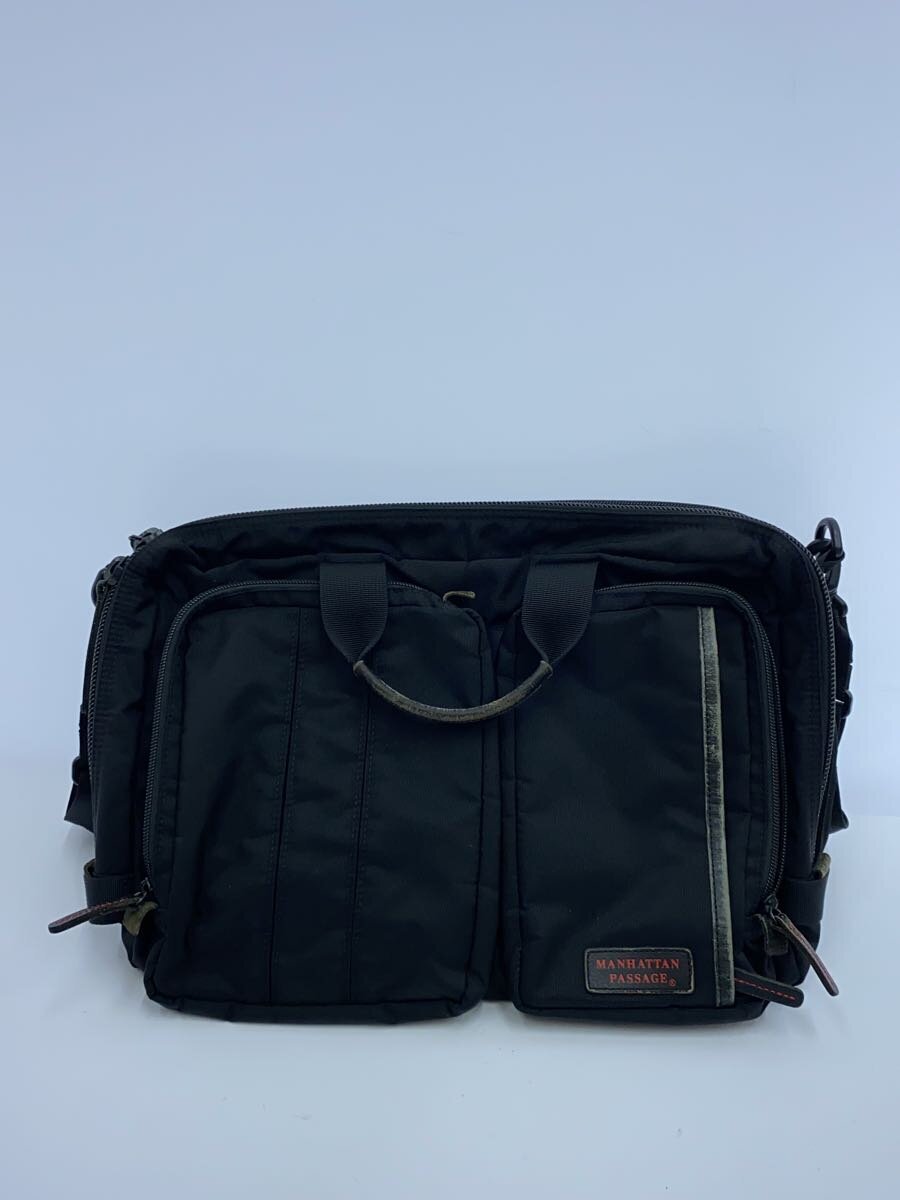 Attache Case - 【中古】ManhattanPassage◆ブリーフケース/ナイロン/BLK/無地/8170【バッグ】