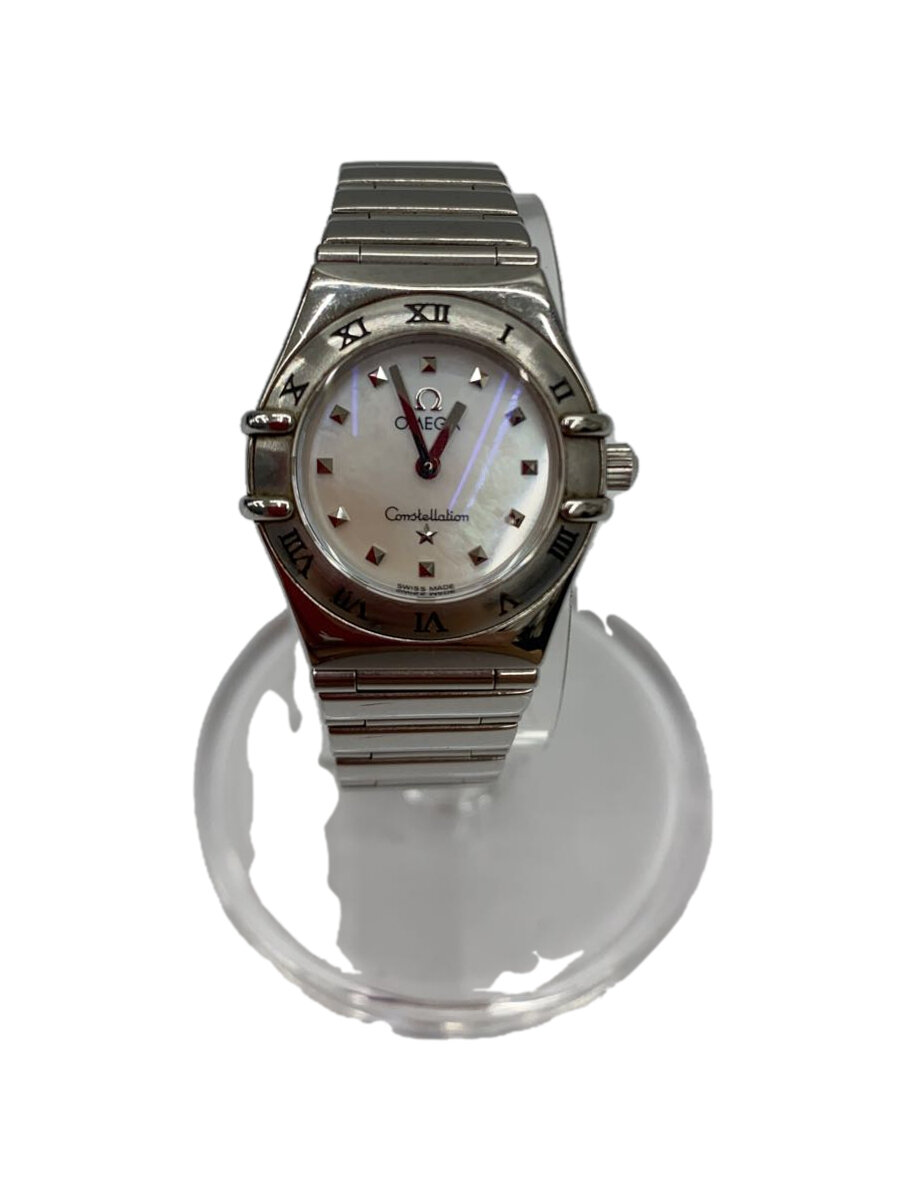 【中古】OMEGA◆コンステレーション_マイチョイス_ミニ_QZ_SS_23mm/アナログ/ステンレス/WHT/SLV【服飾雑貨他】