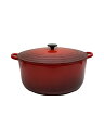【中古】LE CREUSET◆ココットロンド/鍋/容量:11L〜/34cm/RED/25001 34 06 02461【キッチン用品】