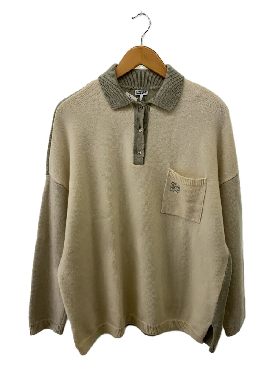 【中古】LOEWE◆ニット・セーター(厚手)/S/ウール/CRM/S359Y14K27【メンズウェア】