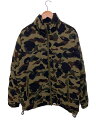 A BATHING APE◆ダウンジャケット/L/ナイロン/カーキ/カモフラ/001GDI201002H