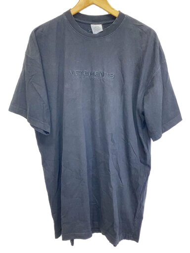 【中古】VETEMENTS◆Tシャツ/S/コットン/BLK/スレ/ヨゴレ/変色【メンズウェア】 【中古】VETEMENTS◆Tシャツ/S/コットン/BLK/スレ/ヨゴレ/変色【メンズウェア】
