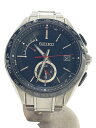 【中古】SEIKO◆BRIGHTZ/ソーラー腕時計/アナログ/ステンレス/NVY/SLV/SS/8B63-0AB0【服飾雑貨他】