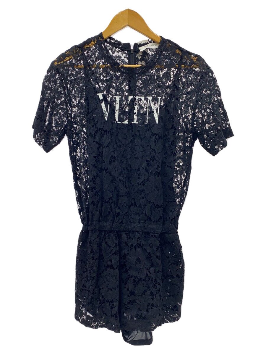 【中古】VALENTINO◆オールインワン/S/--/BLK/無地/VB3ME00C66M/チャックエンドレース破れ有【レディースウェア】