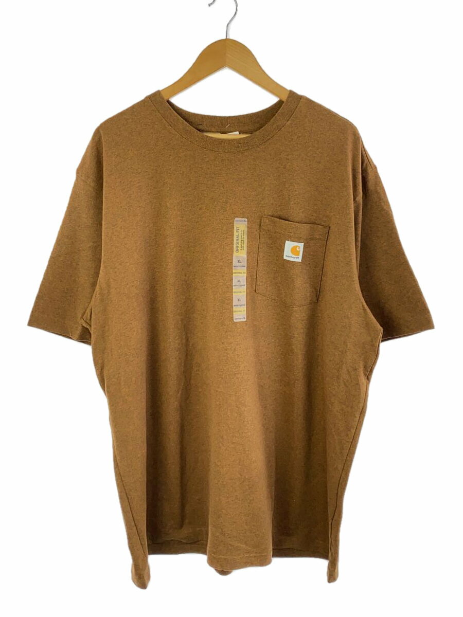 【中古】Carhartt◆Tシャツ/XL/コットン/BRW【メンズウェア】