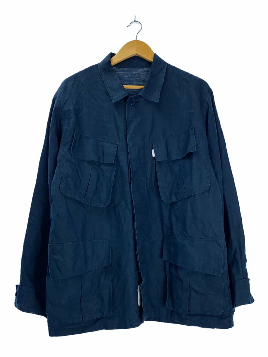 【中古】SH/長袖シャツ/M/リネン/NVY/SH-FTGJ-004/Fatigue Shirt【メンズウェア】