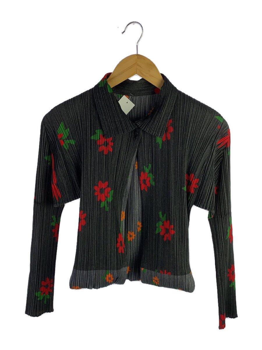 【中古】PLEATS PLEASE ISSEY MIYAKE◆カーディガン(薄手)/3/PP22-JD755/リバーシブルシャツカーディガン【レディースウェア】