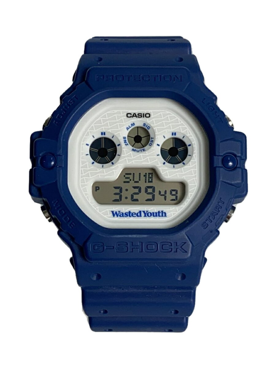 【中古】CASIO◆クォーツ腕時計_G-SHOCK/デジタル/BLU/Wasted Youth【服飾雑貨他】