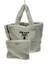 【中古】PRADA◆ポーチ付ムートントートバッグ/--/WHT/1BG427/【バッグ】(4)