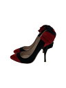 【中古】MIU MIU◆サテン/リボン/パンプス/36.5/BLK//【シューズ】