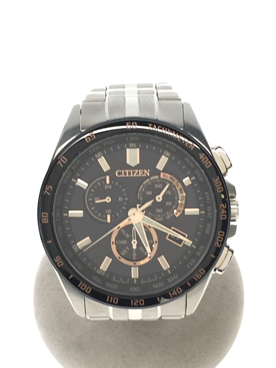 【中古】CITIZEN◆クォーツ腕時計/アナログ/ステンレス/BLK/SLV/CB5876-60E/E660-A18SR02【服飾雑貨他】