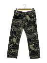 【中古】Maison Margiela◆ボトム/38/コットン/BLK/総柄/S51LA0116【レディースウェア】