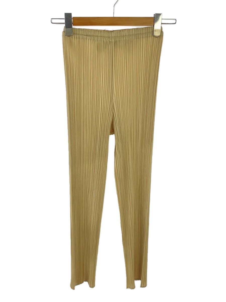 【中古】PLEATS PLEASE ISSEY MIYAKE◆ボトム/1/ポリエステル/BEG/PP04-JF609【レディースウェア】