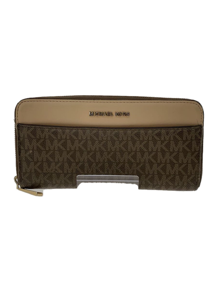 【中古】MICHAEL KORS◆長財布/PVC/BRW/レディース【服飾雑貨他】