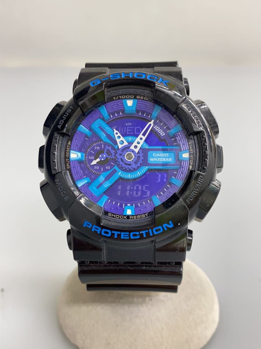 【中古】CASIO◆クォーツ腕時計・G-SHOCK/デジアナ/ラバー/BLK/BLK【服飾雑貨他】