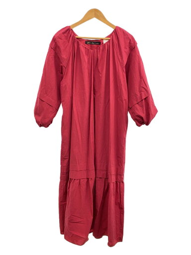 【中古】Cloth & Cross◆バルーンスリーブティアードワンピース/7分袖ワンピース/2/コットン/PNK/無地【レディースウェア】 【中古】Cloth & Cross◆バルーンスリーブティアードワンピース/7分袖ワンピース/2/コットン/PNK/無地【レディースウェア】