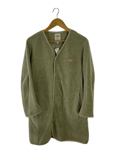 【中古】DANTON◆FLEECE COLLARLESS COAT/コート/38/ポリエステル/BEG/JD-8992【レディースウェア】 【中古】DANTON◆FLEECE COLLARLESS COAT/コート/38/ポリエステル/BEG/JD-8992【レディースウェア】