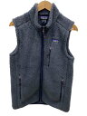 【中古】patagonia◆フリースベスト/S/ポリエステル/IDG/無地/25926FA17【メンズウェア】