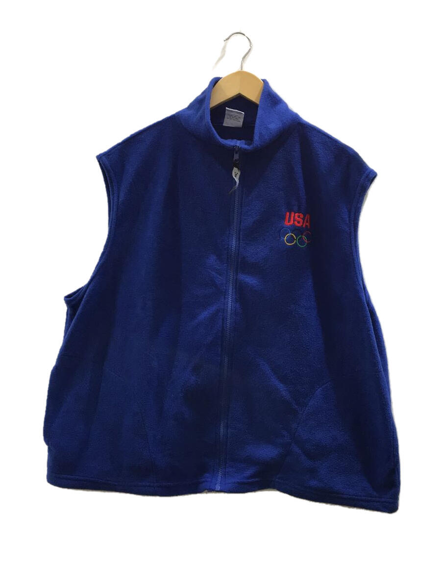 【中古】UNITED STATES OLYMPIC COMMITTEE/フリースベスト/XXL/ポリエステル/BLU【メンズウェア】