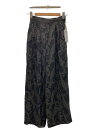 【中古】TODAYFUL◆Paisley Rough Pants/ワイドパンツ/38/レーヨン/BLK/総柄/12310705【レディースウェア】