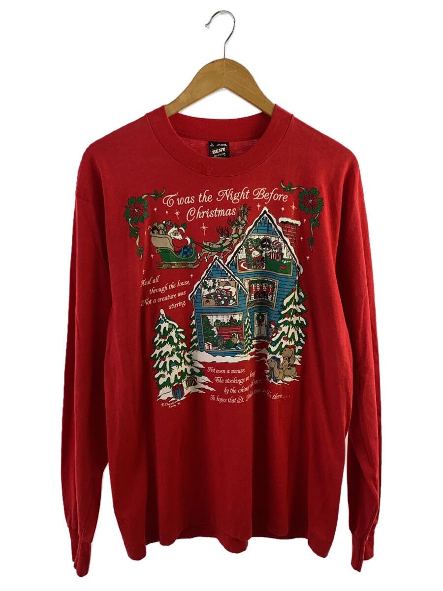 Rakuten - 【中古】FRUIT OF THE LOOM◆長袖Tシャツ/L/コットン/RED【メンズウェア】