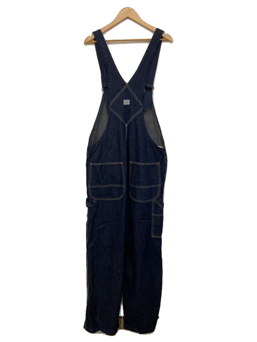 【中古】BLUE BLUE◆オーバーオール/2/コットン/IDG/無地/700080-917/PA1369/シワ/カビ臭【メンズウェア】