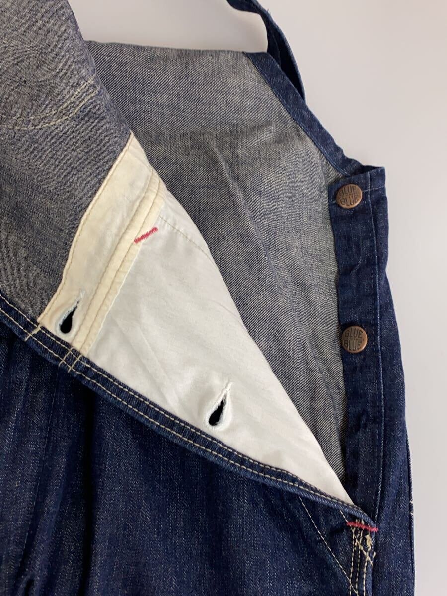 【中古】BLUE BLUE◆オーバーオール/2/コットン/IDG/無地/700080-917/PA1369/シワ/カビ臭【メンズウェア】