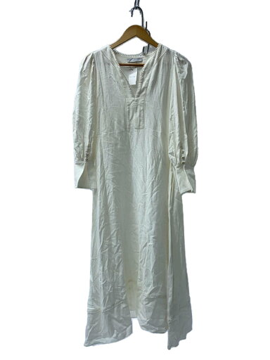 【中古】ETRE TOKYO◆長袖ワンピース/FREE/レーヨン/WHT/無地【レディースウェア】 【中古】ETRE TOKYO◆長袖ワンピース/FREE/レーヨン/WHT/無地【レディースウェア】