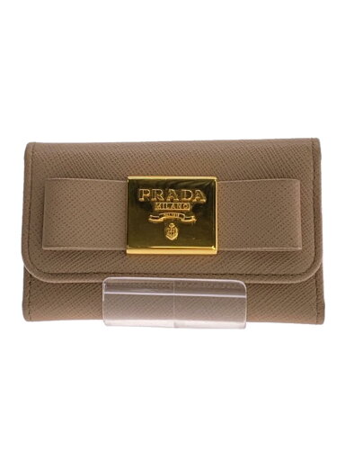 【中古】PRADA◆キーケース/レザー/BEG/レディース【服飾雑貨他】 【中古】PRADA◆キーケース/レザー/BEG/レディース【服飾雑貨他】