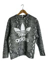 【中古】adidas◆スウェット/S/ポリエステル/GRY/アニマル/AA9009【レディースウェア】(4)