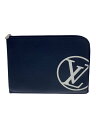【中古】LOUIS VUITTON◆ポシェット・ジュールGM_トリヨン_LVサークル_NVY/牛革/NVY【バッグ】