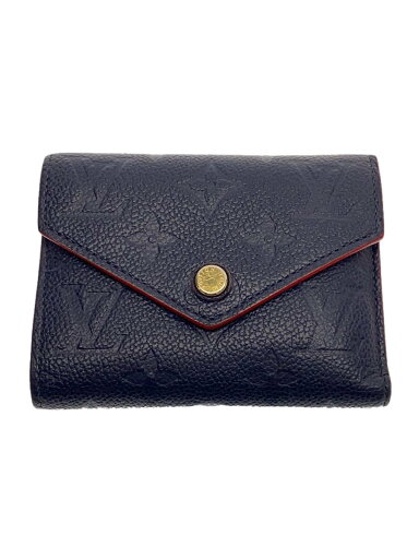 【中古】LOUIS VUITTON◆ポルト・フォイユ・ヴィクトリーヌ_モノグラム・アンプラント_BLU/牛革/NVY/レディース【服飾雑貨他】 【中古】LOUIS VUITTON◆ポルト・フォイユ・ヴィクトリーヌ_モノグラム・アンプラント_BLU/牛革/NVY/レディース【服飾雑貨他】