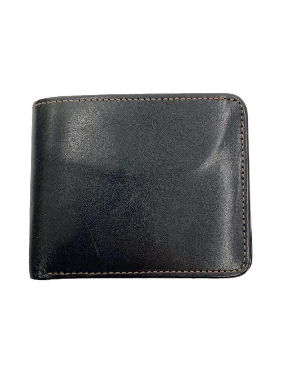 【中古】WILD SWANS◆2つ折り財布/レザー/BLK/無地/メンズ【服飾雑貨他】