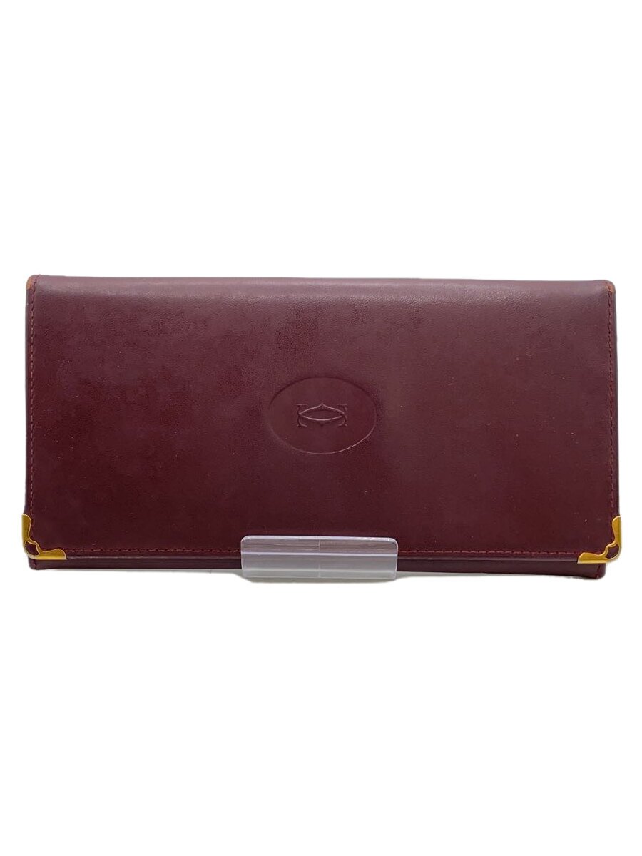 【中古】Cartier◆2つ折り長財布/レザ