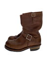 【中古】RED WING◆エンジニアブーツ/US8/BRW/レザー【シューズ】