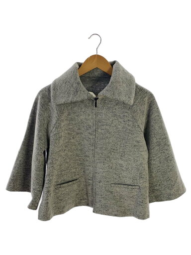 【中古】HIROKO KOSHINO◆ジップジャケット/38/ウール/GRY/RHTAJ-45490【レディースウェア】 【中古】HIROKO KOSHINO◆ジップジャケット/38/ウール/GRY/RHTAJ-45490【レディースウェア】