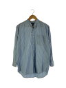 【中古】RALPH LAUREN◆バンドカラードレスシャツ/コットン/BLU/第2ボタン欠品//【メンズウェア】(4)