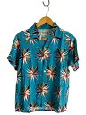 【中古】WACKO MARIA◆アロハシャツ/S/レーヨン/BLU【メンズウェア】(4)