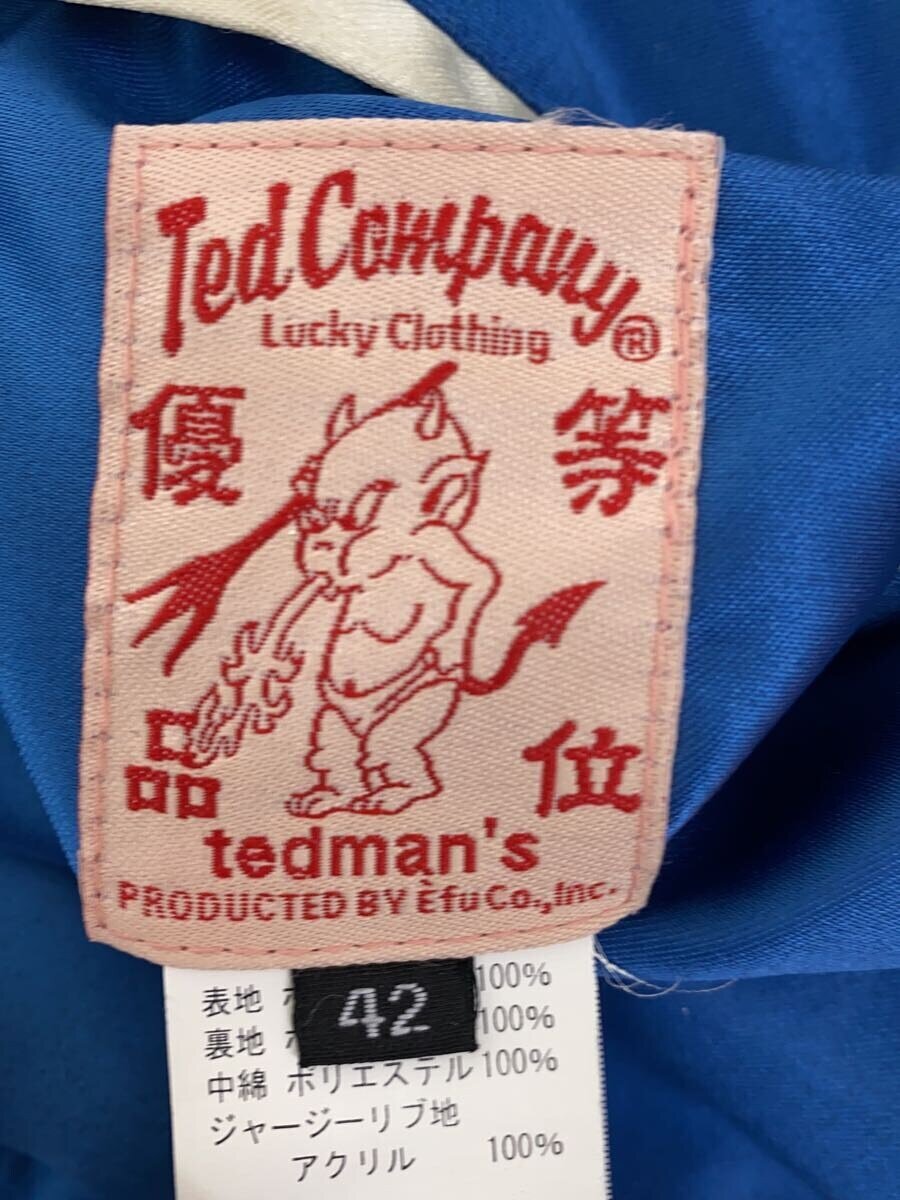 【中古】TED MAN(TED COMPANY)◆スカジャン/42/ポリエステル/BLU/2067262/ヨゴレ・擦れ有【メンズウェア】